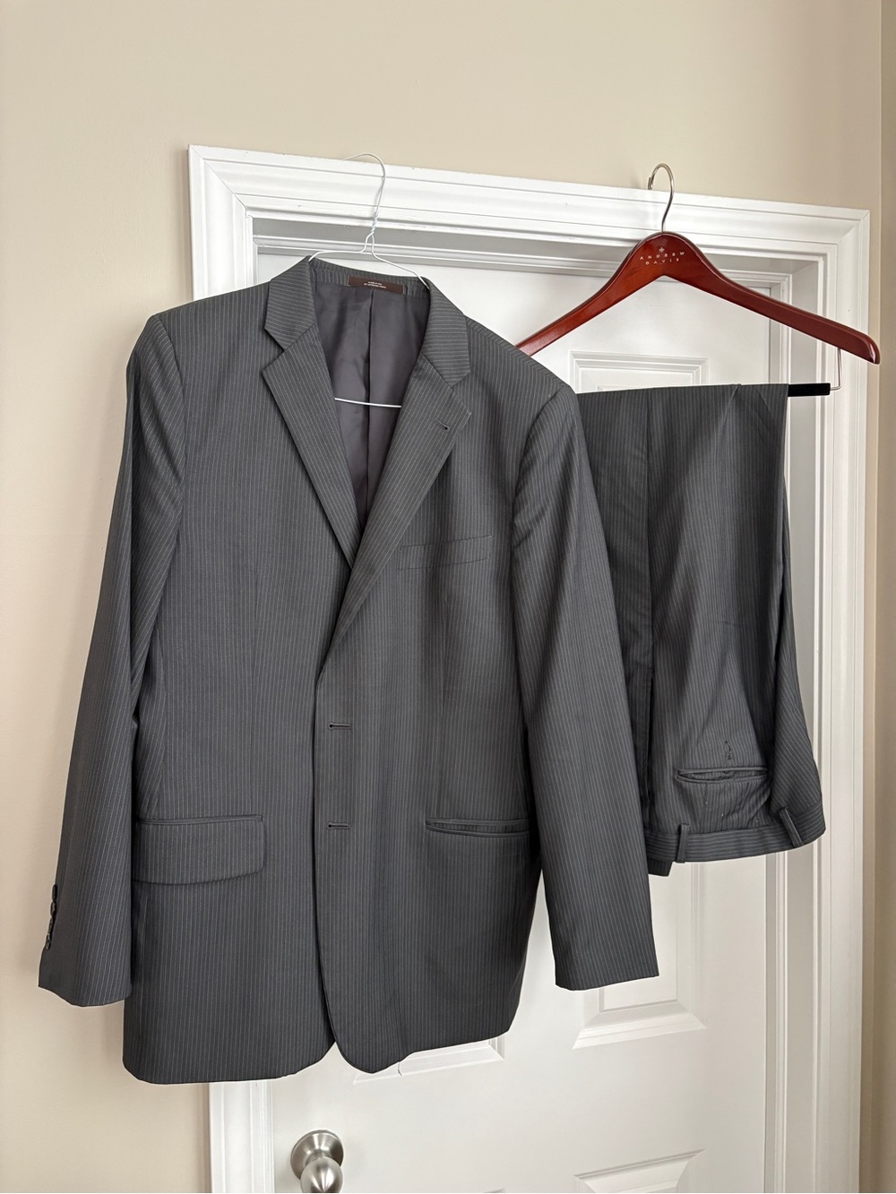Joseph Abbound Striped 2-Piece 100% Wool Suit Men’s 44L/W38 Business Work